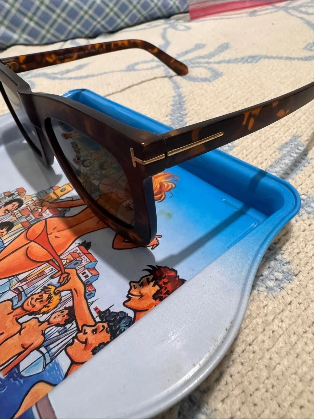 Tom Ford Tortoise Brown Square Sunglasses